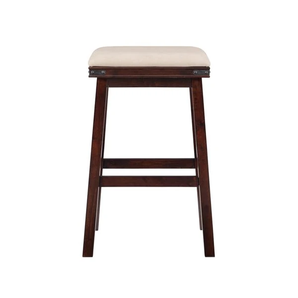 Linon Home Decor Mcmillan Brown Backless Bar Stool 3 Linon Home Decor Mcmillan Brown Backless Bar Stool - Image 3