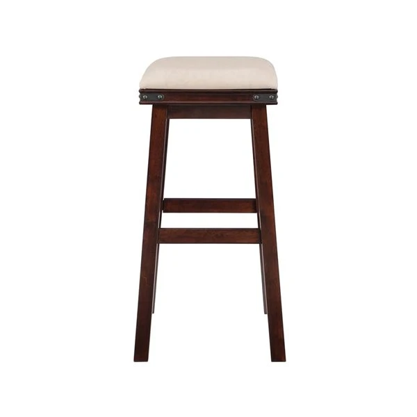 Linon Home Decor Mcmillan Brown Backless Bar Stool 5 Linon Home Decor Mcmillan Brown Backless Bar Stool - Image 5