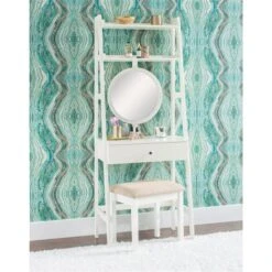 Linon Home Decor 26-in Leslie White Makeup Vanity -Safavieh Shop 332006883 AlternateImage2 l