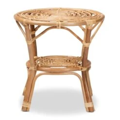 Baxton Studio Cariel Natural Wicker Round End Table 9 Baxton Studio Cariel Natural Wicker Round End Table -Safavieh Shop 332007511 AlternateImage1 l