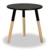 Baxton Studio Obert Black/Oak Brown Wood Round End Table