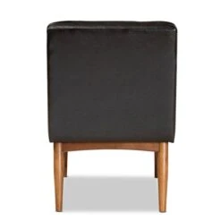 Baxton Studio Sanford Traditional Dark Brown Faux Leather Upholstered Side Chair With Wood Frame -Safavieh Shop 332007553 AlternateImage3 l