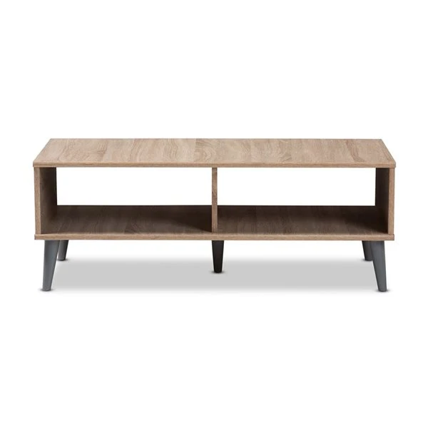Baxton Studio Pierre Oak Brown Wood Coffee Table 2 Baxton Studio Pierre Oak Brown Wood Coffee Table - Image 2