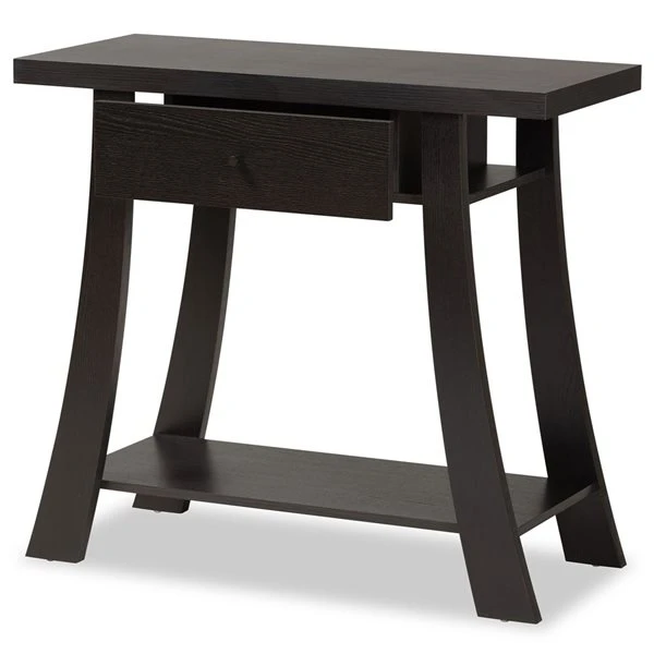 Baxton Studio Herman Dark Brown Modern Console Table 3 Baxton Studio Herman Dark Brown Modern Console Table - Image 3