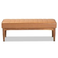 Baxton Studio Daymond Tan Faux Leather And Walnut Rectangular Dining Bench 8 Baxton Studio Daymond Tan Faux Leather And Walnut Rectangular Dining Bench -Safavieh Shop 332007620 AlternateImage1 l