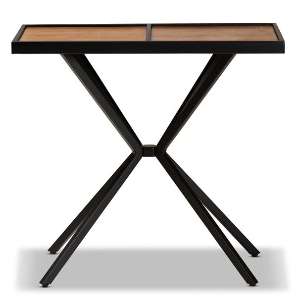 Baxton Studio Carlo Walnut Brown/Black Modern Console Table 5 Baxton Studio Carlo Walnut Brown/Black Modern Console Table - Image 5
