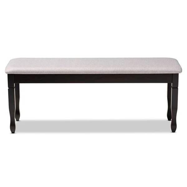 Baxton Studio Corey Grey And Dark Brown Rectangular Dining Bench 2 Baxton Studio Corey Grey And Dark Brown Rectangular Dining Bench - Image 2