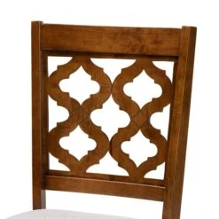 Baxton Studio Ramiro Contemporary Grey Polyester Upholstered Side Chair With Wood Frame - Set Of 2