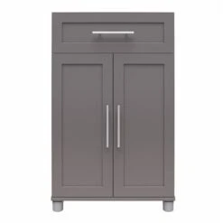 Systembuild Evolution Camberly 24-in 2-Door/1-Drawer Freestanding Storage Cabinet In Graphite Grey