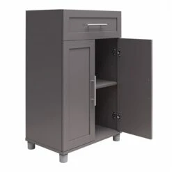 Systembuild Evolution Camberly 24-in 2-Door/1-Drawer Freestanding Storage Cabinet In Graphite Grey 8 Systembuild Evolution Camberly 24-in 2-Door/1-Drawer Freestanding Storage Cabinet In Graphite Grey -Safavieh Shop 332009424 AlternateImage3 l