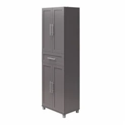 Systembuild Evolution Camberly 24-in 4-Door Freestanding Storage Cabinet In Graphite Grey -Safavieh Shop 332009448 AlternateImage1 l