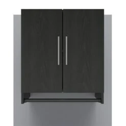 Systembuild Evolution Camberly 24-in Wall-mount Storage Cabinet With Hanging Rod In Black Oak -Safavieh Shop 332009451 AlternateImage2 l