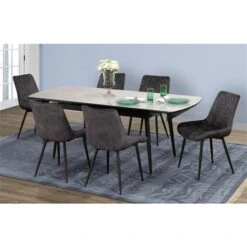 Brassex Sorrento 7-Piece Dining Set - Espresso