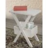 Brassex Andrea Grey Wood Rectangular End Table