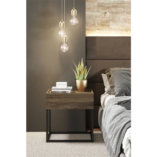 Brassex Adam Brown Nightstand 2 Brassex Adam Brown Nightstand - Image 2