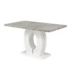 Brassex White/Grey Wood Rectangular Bar Table