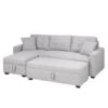 Brassex Amanda Modern Grey Sectional With Ottoman