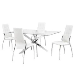 Brassex 5-Piece Dining Set - Black
