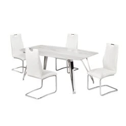Brassex Elliott 5-Piece Dining Set - Grey