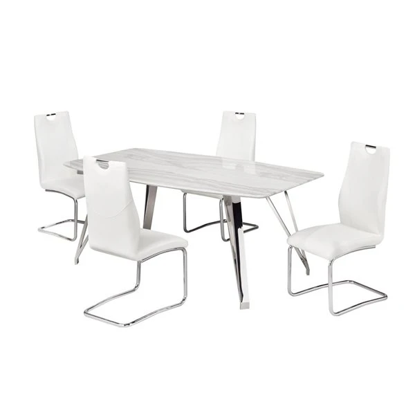 Brassex Elliott 5-Piece Dining Set - Grey 1 Brassex Elliott 5-Piece Dining Set - Grey