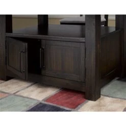 Brassex Dark Oak Wood Rectangular Bar Table