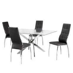 Brassex 5-Piece Dining Set - White