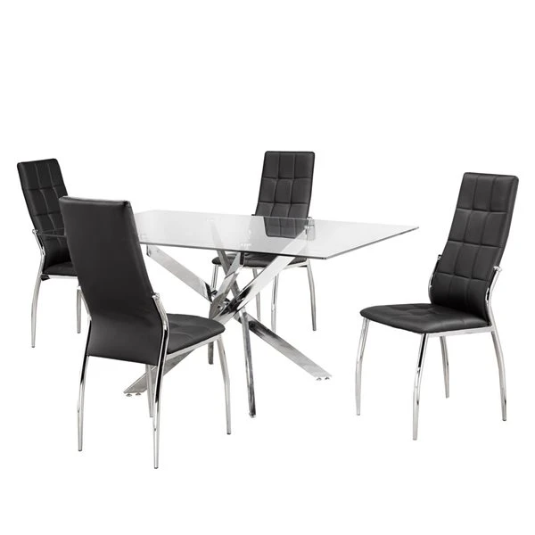 Brassex 5-Piece Dining Set - White 1 Brassex 5-Piece Dining Set - White