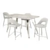 Brassex Avery 5-Piece Dining Set - Grey