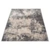 ECARPET Oregon Abstract 5.25-ft X 7.25-ft Cream And Grey Rectangular Area Rug