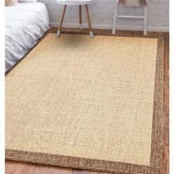 ECARPET Sisal Classic 4-ft X 5.5-ft Beige And Coffee Rectangular Area Rug -Safavieh Shop 332011104 AlternateImage3 l