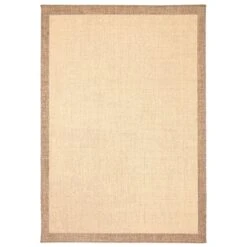 ECARPET Sisal Classic 4-ft X 5.5-ft Beige And Coffee Rectangular Area Rug -Safavieh Shop 332011104 MainImage 001 l