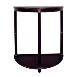 Safavieh Shop 36 HomeRoots 26-in Dark Brown Manufactured Wood Half Circle End Table