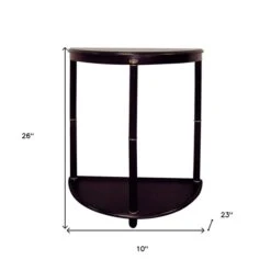 HomeRoots 26-in Dark Brown Manufactured Wood Half Circle End Table -Safavieh Shop 332011909 AlternateImage4 l