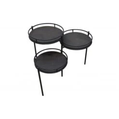HomeRoots 23-in Black Solid Wood And Iron Round End Table 7 HomeRoots 23-in Black Solid Wood And Iron Round End Table -Safavieh Shop 332012098 AlternateImage1 l