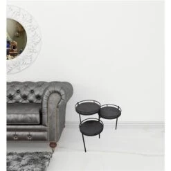 HomeRoots 23-in Black Solid Wood And Iron Round End Table 9 HomeRoots 23-in Black Solid Wood And Iron Round End Table -Safavieh Shop 332012098 AlternateImage4 l